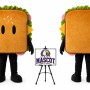 Cartoon Restaurant Hamburger Sandwich Mascot Costume
