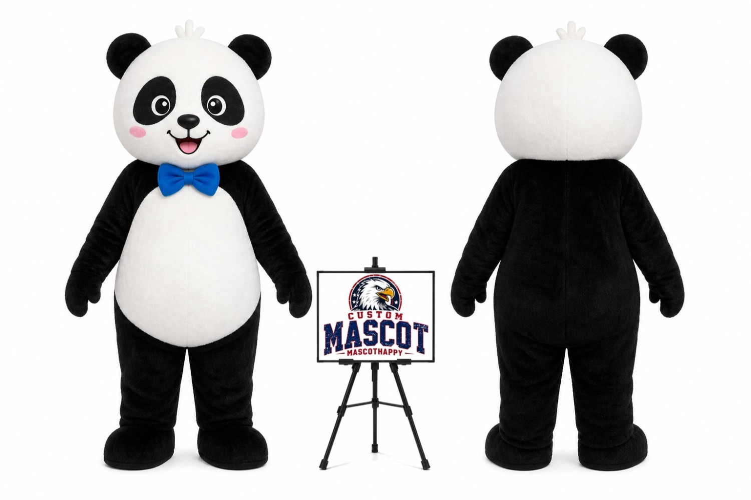 Cartoon Smiling Panda Mascot Costume Cartoon Smiling Panda Mascot Costume