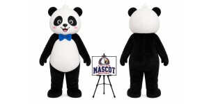 Cartoon Smiling Panda Mascot Costume Cartoon Smiling Panda Mascot Costume