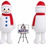 Cartoon Snowman Mascot Costume for Christmas Events