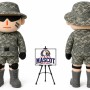 Cartoon Soldier Warrior Scout Mascot Costume