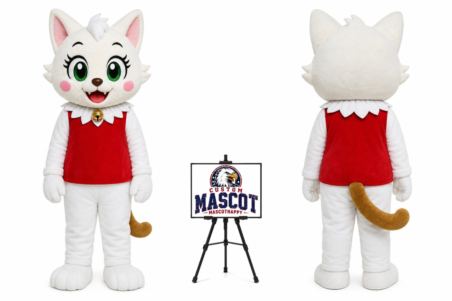 Cartoon Stuffed Animal Cartoon Big Eyes Cat Mascot Costume Cartoon Stuffed Animal Cartoon Big Eyes Cat Mascot Costume