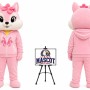 Cartoon Stuffed Animal Cartoon Flower Squirrel Mascot Costume