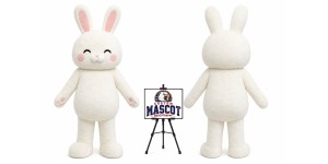 Cartoon Stuffed Animal Little Rabbit Mascot Costume for Easter Events Cartoon Stuffed Animal Little Rabbit Mascot Costume for Easter Events