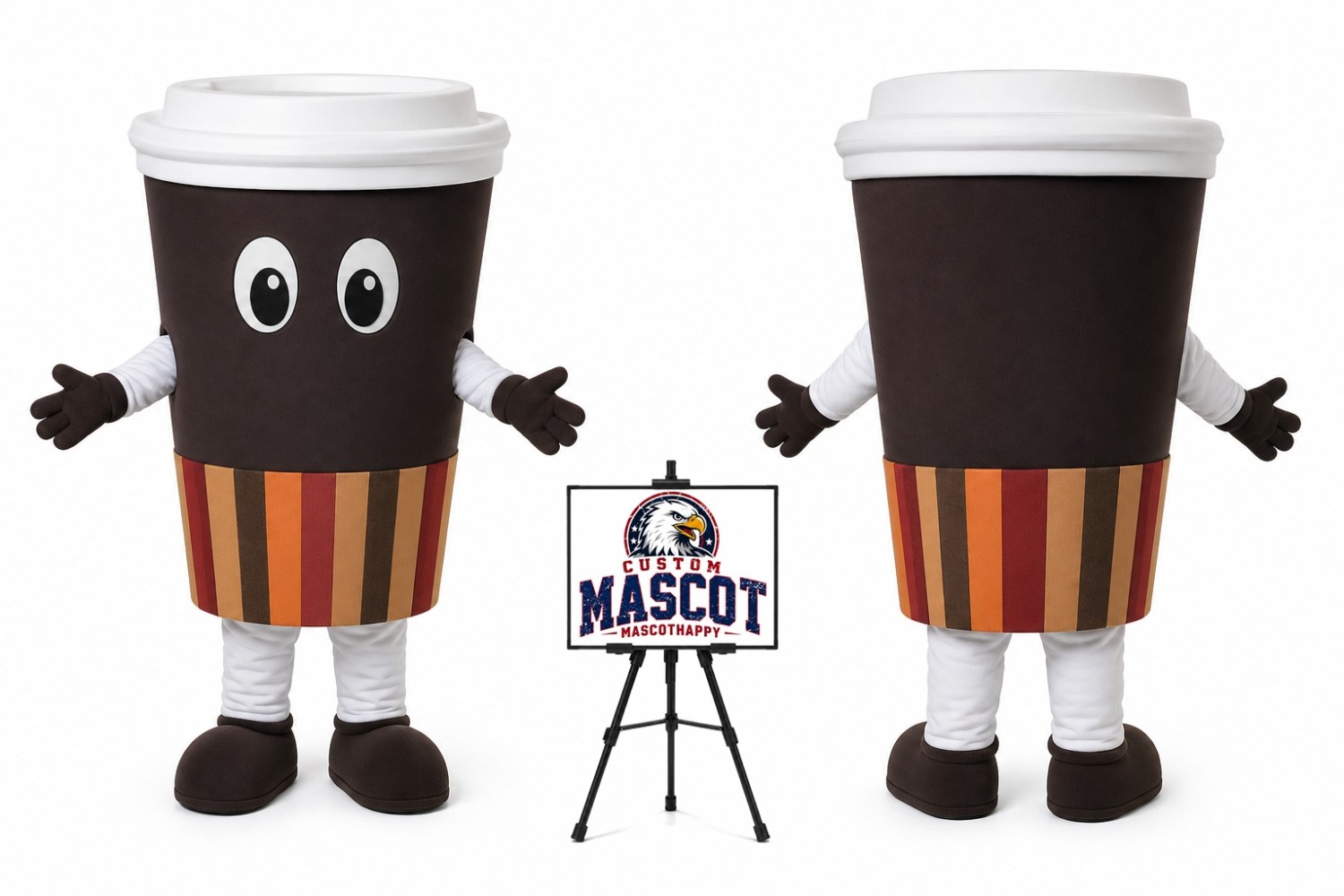 Cartoon Tea Cup Coffee Cup Mascot Costume Cartoon Tea Cup Coffee Cup Mascot Costume