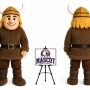 Cartoon Warrior Mascot Costume
