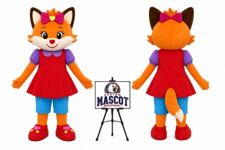 Cartoon Wedding Dress Fox Mascot Costume for Wedding Events