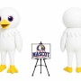 Cartoon Dove Mascot Costume