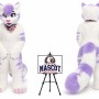 Cat Girl Realistic Fursuit Animal Mascot Costume