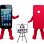 Cell Phone Apple Iphone 5C Mascot Costume for Food Events