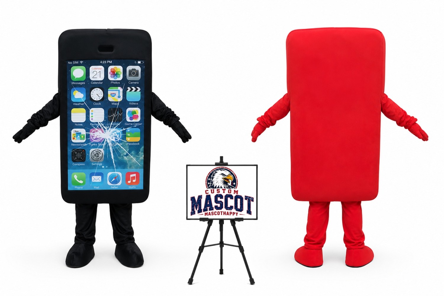 Cell Phone Mascot Costume Cell Phone Mascot Costume
