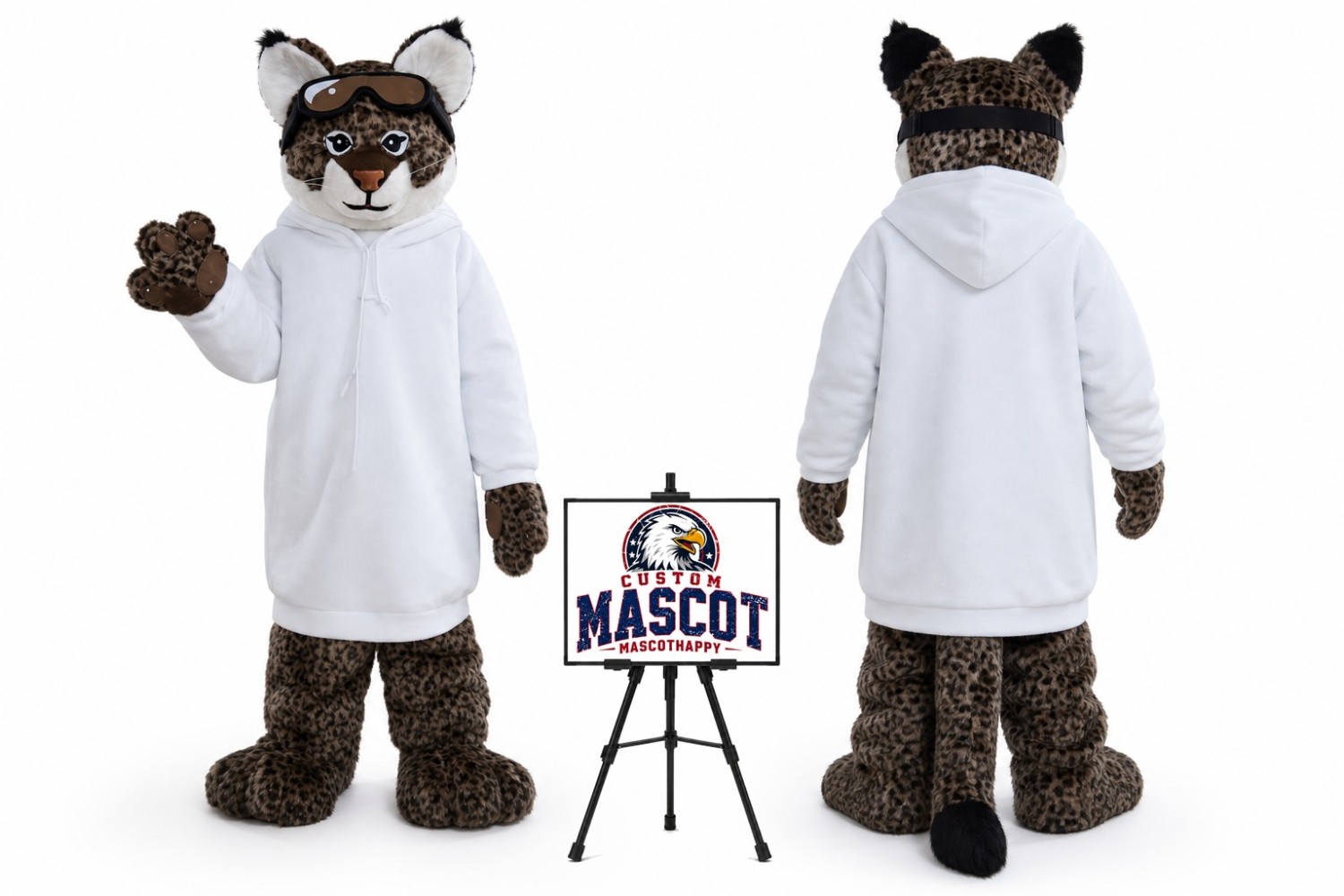 Cheetah Bobcat Mascot Costume Cheetah Bobcat Mascot Costume