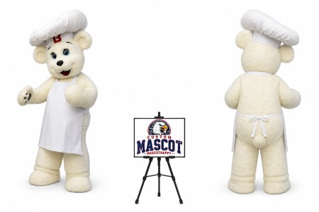 Chef Bear Mascot Costume for Food Events