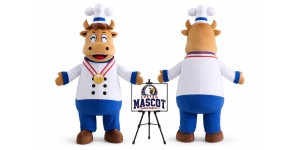 Chef Bull Mascot Costume for Food Events Chef Bull Mascot Costume for Food Events