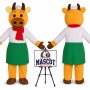 Chef Cow Mascot Costume for Food Events