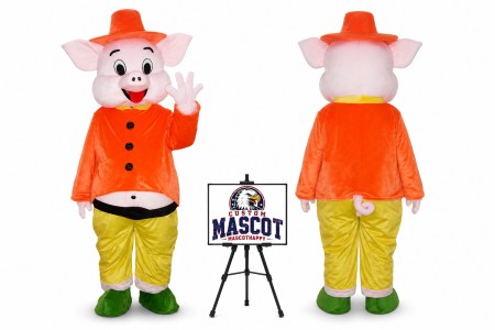 Happy Pig Mascot Costume