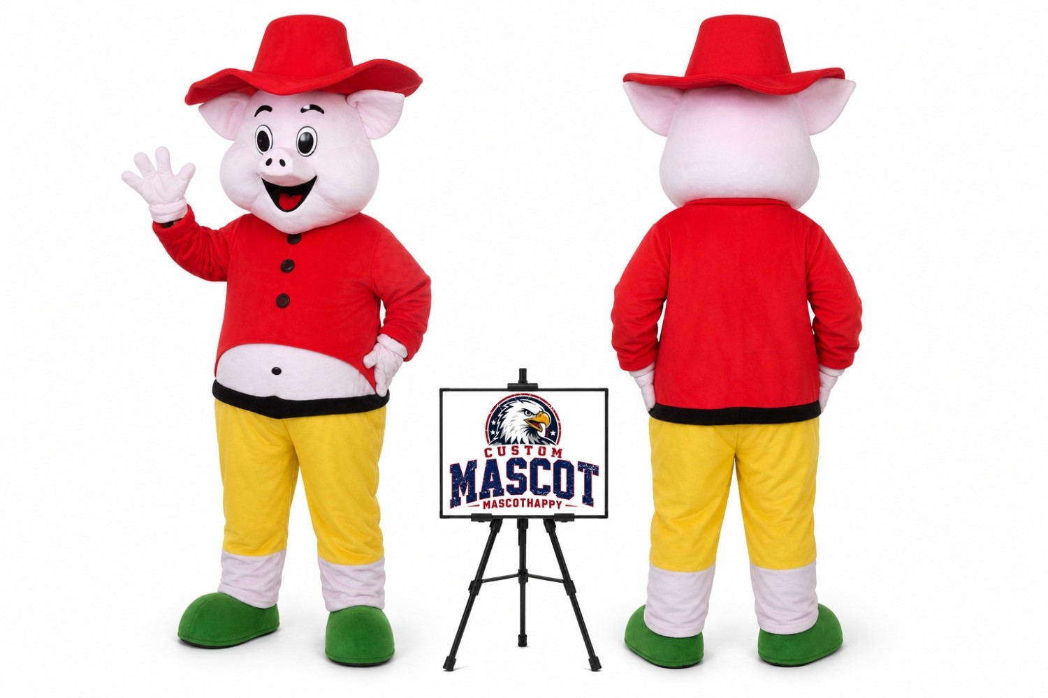 Happy Pig Mascot Costume Happy Pig Mascot Costume