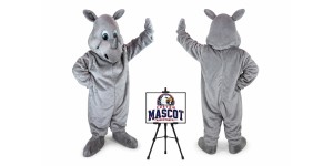 Happy Rhino Mascot Costume Happy Rhino Mascot Costume