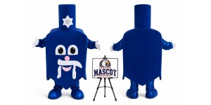 Happy Shabbat Dreidel Mascot Costume Happy Shabbat Dreidel Mascot Costume