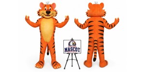 Happy Tiger Mascot Costume Happy Tiger Mascot Costume