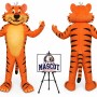 Happy Tiger Mascot Costume
