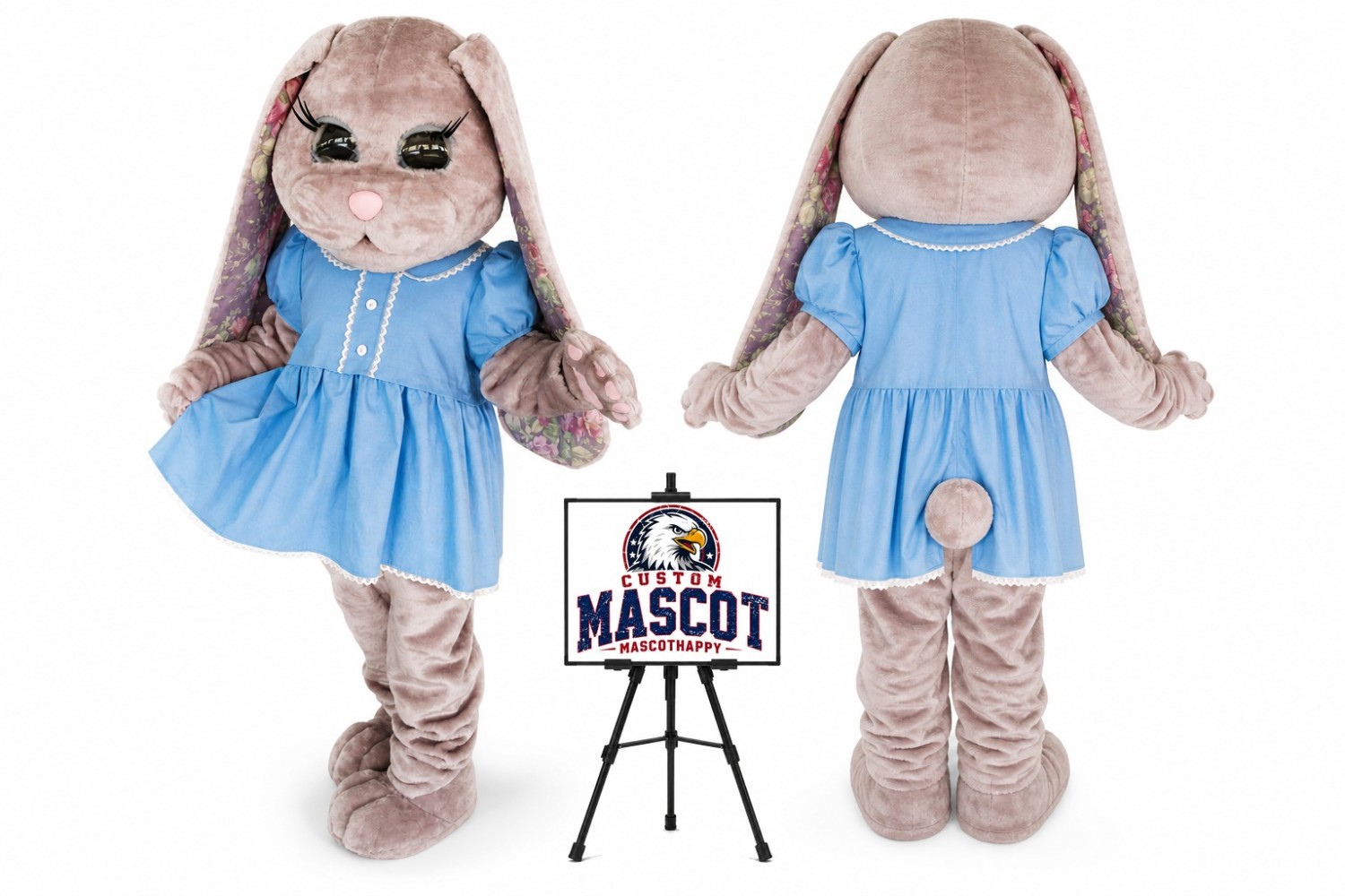 Hare Bunny Easter Mascot Costume for Easter Events Hare Bunny Easter Mascot Costume for Easter Events