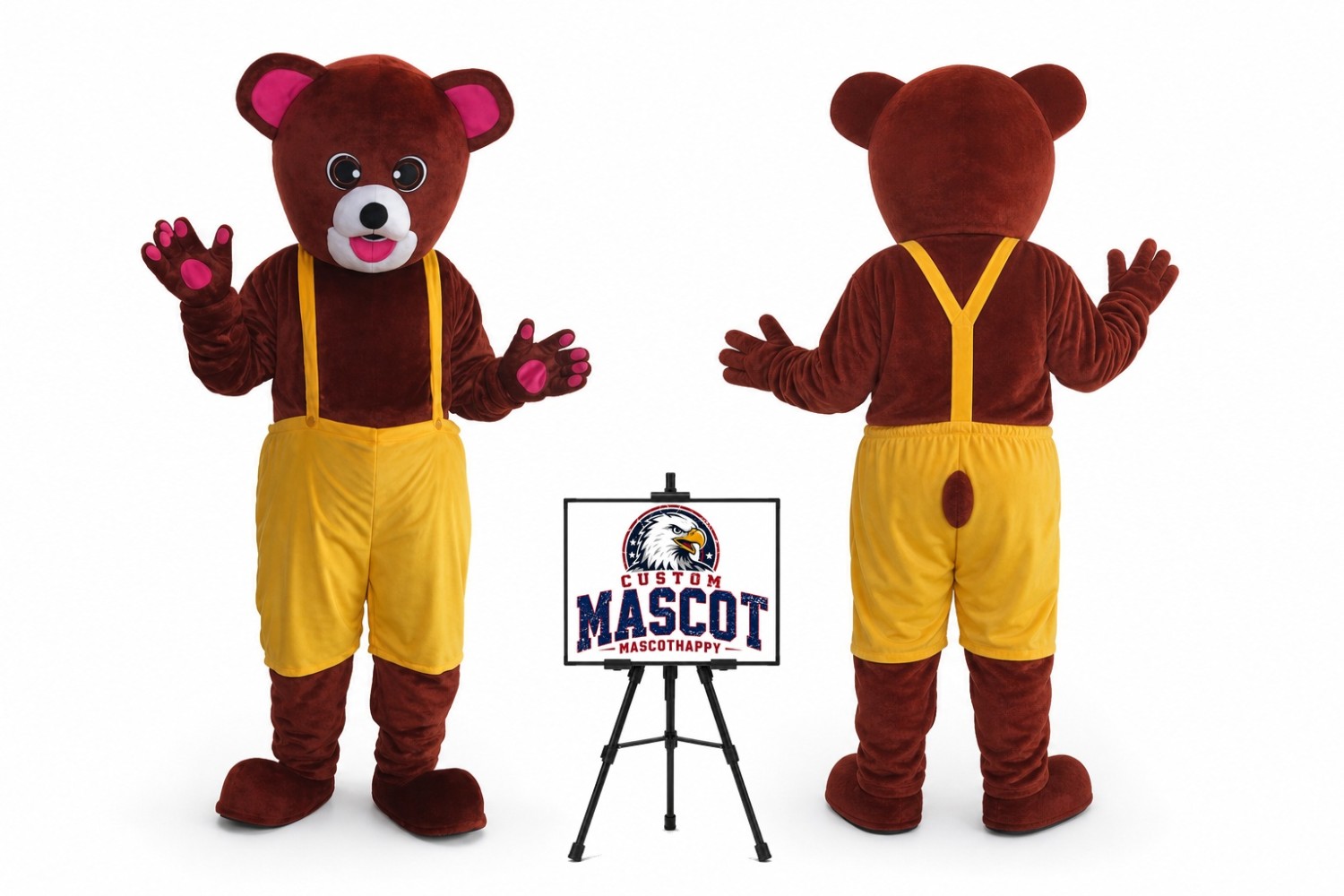 Helmet Bear Mascot Costume Helmet Bear Mascot Costume