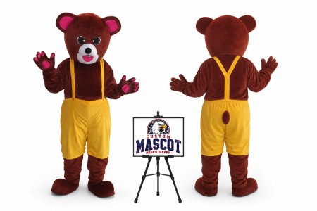 Helmet Bear Mascot Costume