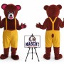 Helmet Bear Mascot Costume
