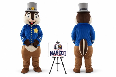 High Hat Squirrel Male Mascot Costume