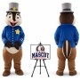 High Hat Squirrel Male Mascot Costume