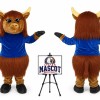 Highland Cow Mascot Costume