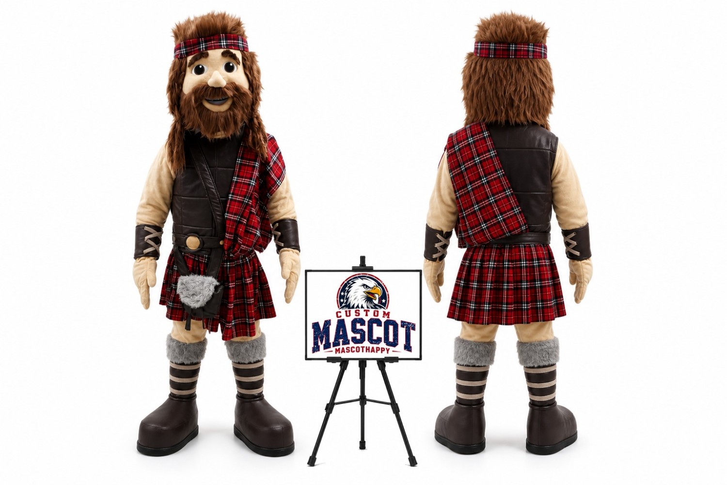 Highlander Mascot Warrior Mascot Costume Highlander Mascot Warrior Mascot Costume