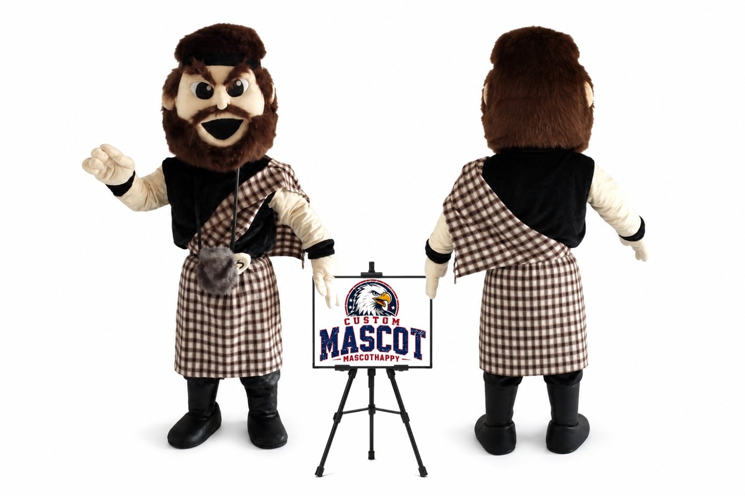 Highlander Warrior Mascot Costume Highlander Warrior Mascot Costume