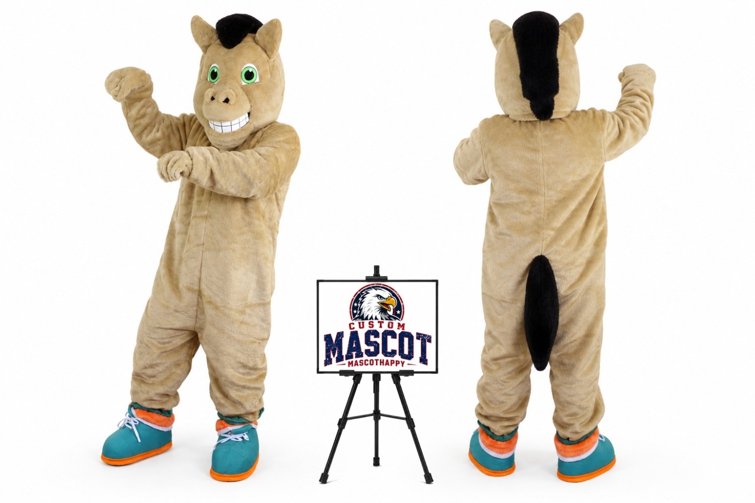 Horse Mustang Mascot Costume Horse Mustang Mascot Costume