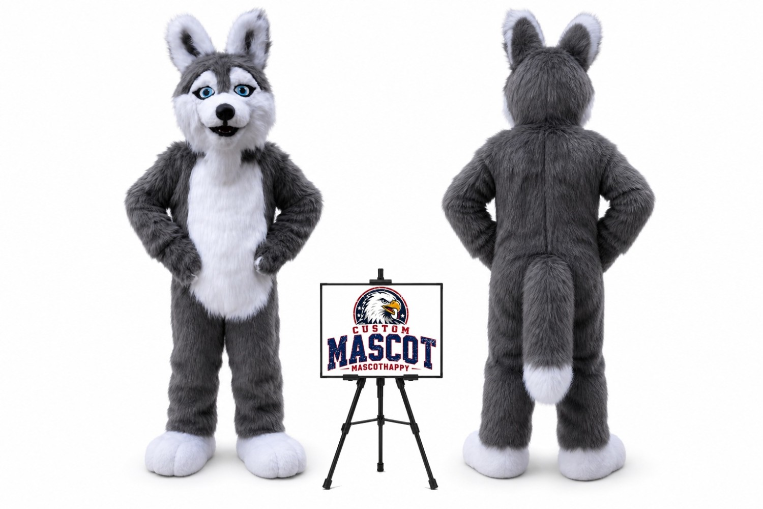 Huskey Dog Mascot Costume Huskey Dog Mascot Costume
