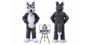 Huskey Dog Mascot Costume Huskey Dog Mascot Costume