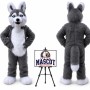 Huskey Dog Mascot Costume