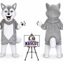 Husky Dog Mascot Costume