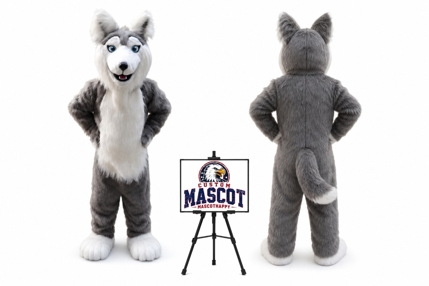 Husky Dog Wolf Mascot Costume Husky Dog Wolf Mascot Costume