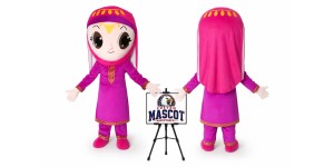 Indian Women Mascot Costume Indian Women Mascot Costume