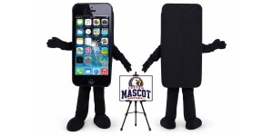 Iphone Apple Cell Phone Mascot Costume for Food Events Iphone Apple Cell Phone Mascot Costume for Food Events