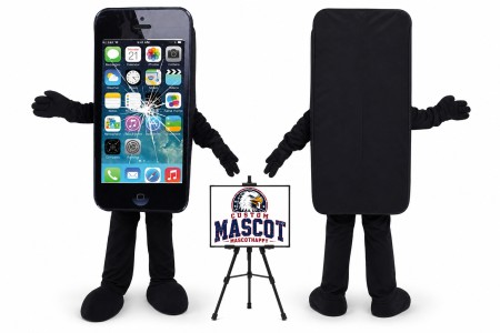 Iphone Apple Cell Phone Mascot Costume for Food Events