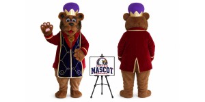 King Bear Mascot Costume King Bear Mascot Costume
