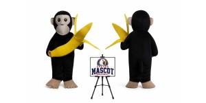 Chimpanzees Banana Mascot Costume for Food Events Chimpanzees Banana Mascot Costume for Food Events