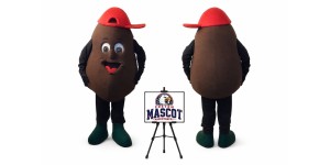 Chocolate Coffee Beans Mascot Costume Chocolate Coffee Beans Mascot Costume
