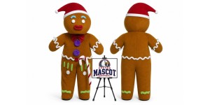 Christmas Adult Gingerbread Man Mascot Costume for Christmas Events Christmas Adult Gingerbread Man Mascot Costume for Christmas Events