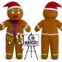 Christmas Adult Gingerbread Man Mascot Costume for Christmas Events