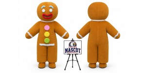 Christmas Adult Gingerbread Man Mascot Costume for Christmas Events Christmas Adult Gingerbread Man Mascot Costume for Christmas Events