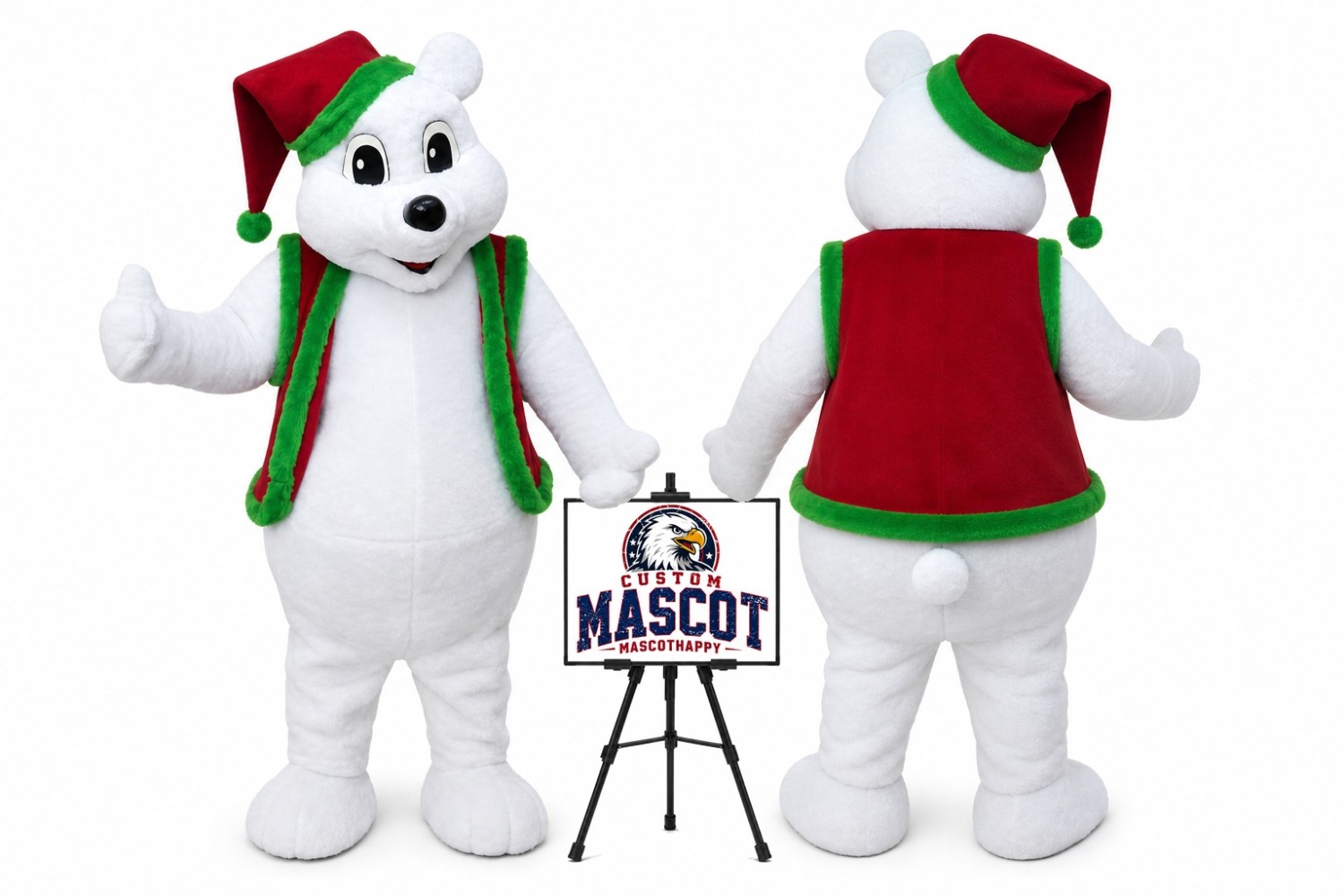Christmas Bear Mascot Costume for Christmas Events Christmas Bear Mascot Costume for Christmas Events